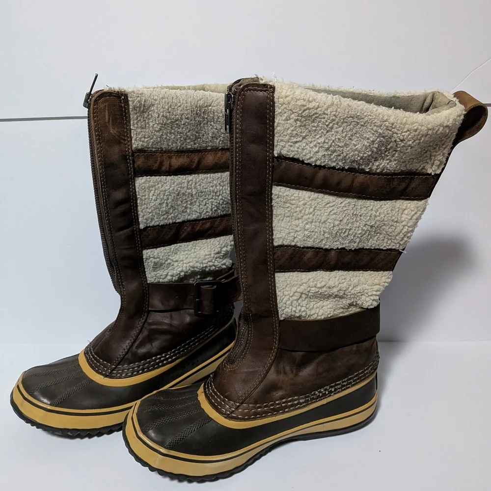 Sorel Duck Boots Womens Size 8 Helen Of Tundra II Winter Shearling NL1586-250 - Picture 1 of 6